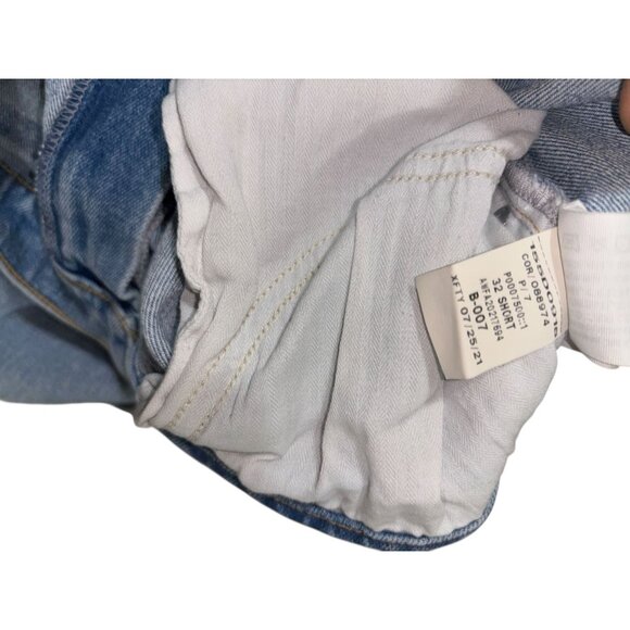 Abercrombie The 90's Straight Ultra High Rise 32/14 Distressed Ripped Knee Raw H - Picture 7 of 8